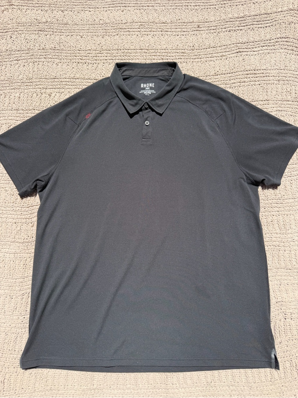RHONE Black Men's Performance Polo